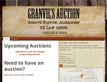 Tablet Screenshot of granvilsauction.com